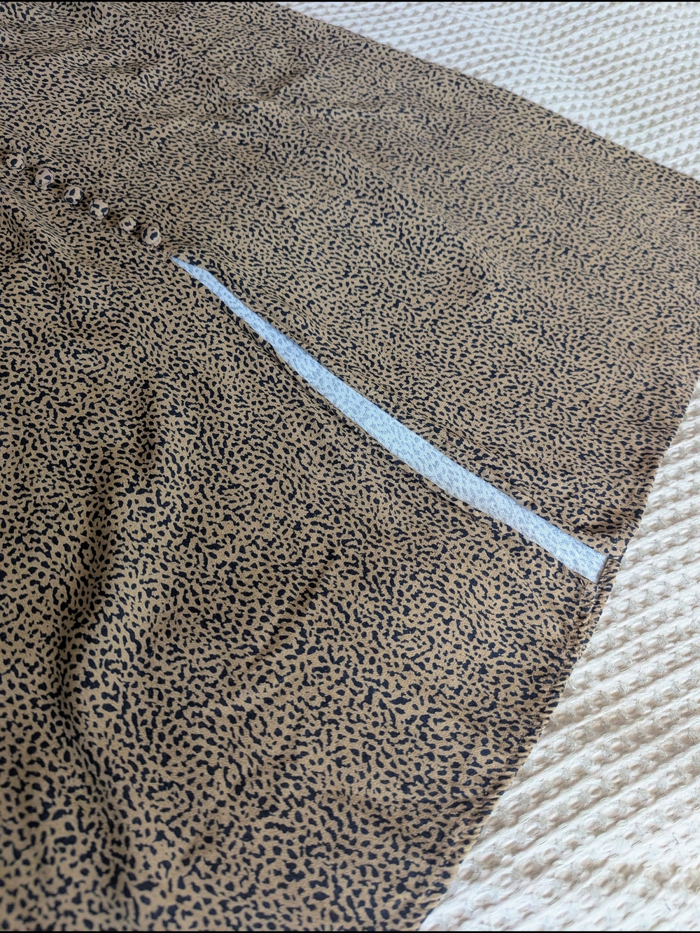 LOFT Leopard Print Midi Skirt - Brown and Black - Picture 4 of 8